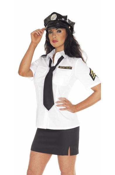Agent Sexy - 4 PC Police Uniform With Hat