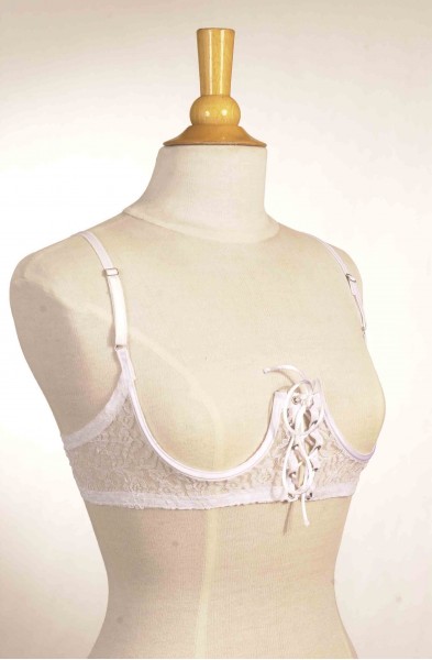 Bad Girl - Open Cup Lace-Up Bra