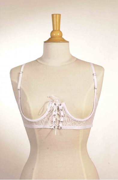 Bad Girl - Open Cup Lace-Up Bra