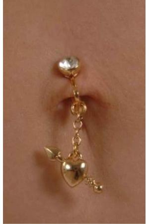 Bang Bang - Gold Cupid Non-Piercing Belly Ring