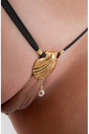 Geburt der Venus – Schamlippen-G-String-Schmuck mit Klitorisperle