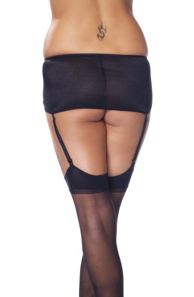 Black Lace Suspenderbelt with Stockings