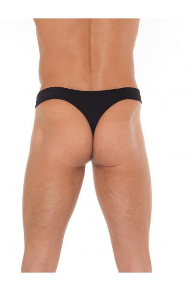 Black Thong With Zipper