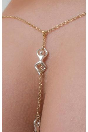 Breena - Pendant Waist Chain in Gold