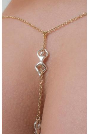 Breena - Pendant Waist Chain in Gold