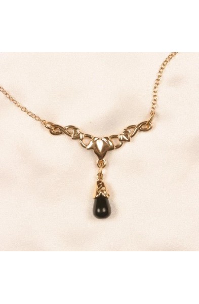 Ceres - Gold Waist Chain with Maple Charm and Stone Pendants