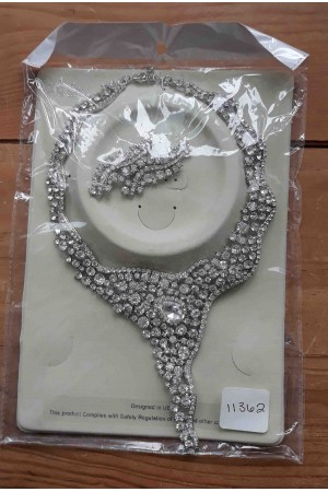 Crystal Necklace and Earrings Set