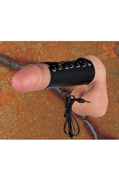 Electro Sex Leather Penis Sheath/Tube