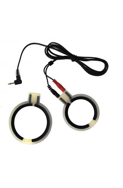 Electro Sex Set Silicone Round BI-Polar Rings with Cable