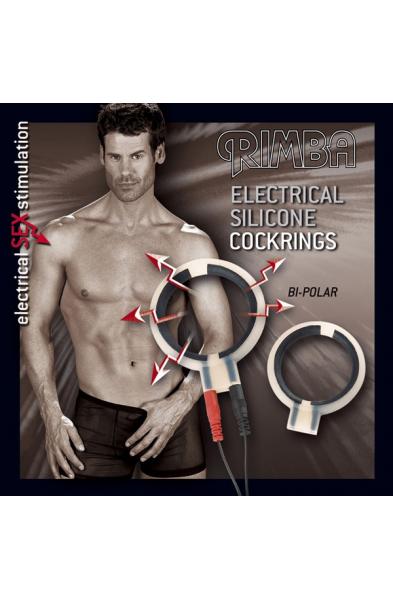 Electro Sex Set Silicone Round BI-Polar Rings with Cable