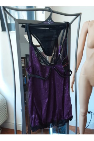 Emilie Chemise Lingerie with G-String