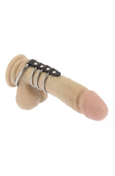 Gates of Hell Metal Cock Rings Tube with Balls Ring