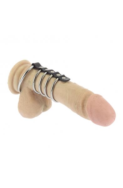 Gates of Hell Metal Cock Rings Tube with Balls Ring