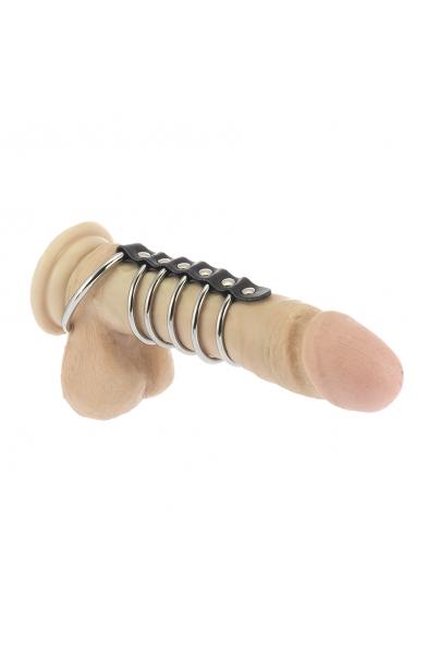 Gates of Hell Metal Cock Rings Tube with Balls Ring