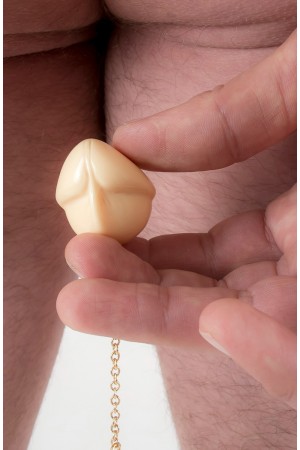 Golden Acorn - Insertable Glans Charm with Gold Pendants for Him