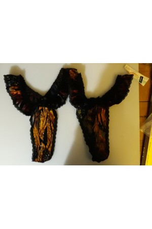 Harem Girl - Frilly Thong Panty With Transparent Burnouts