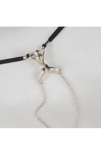High Roller - Men's Lady Luck Waistband & Penis Chain in Silver