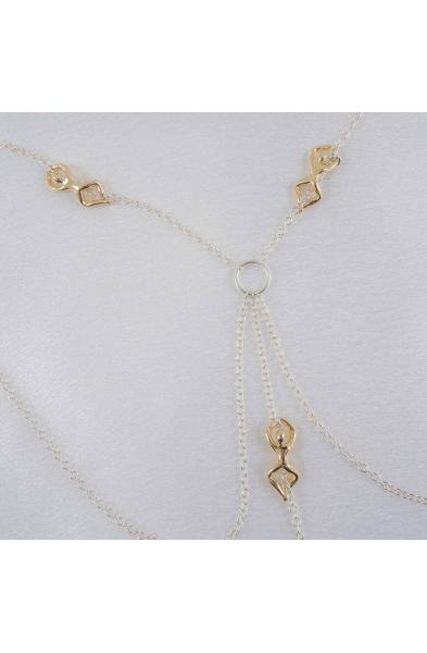 Infinite Fairy - Breast Chain Non-Piercing Nipple Rings in Silver