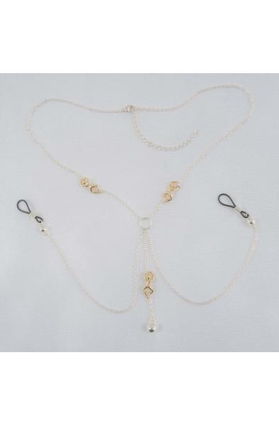 Infinite Fairy - Breast Chain Non-Piercing Nipple Rings in Silver
