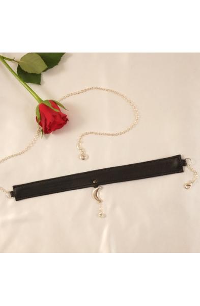 Kali - Silver Crescent Moon Neck and Body Chain