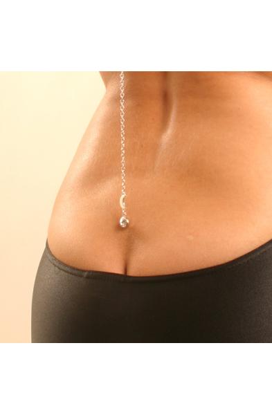 Kali - Silver Crescent Moon Neck and Body Chain