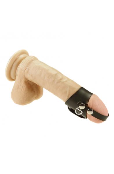 Leather Cock Tip Strap With Weight Hooks