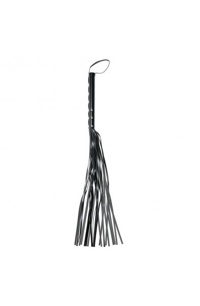 Leather Flogger Whip with 18 Strings and Thick Handle