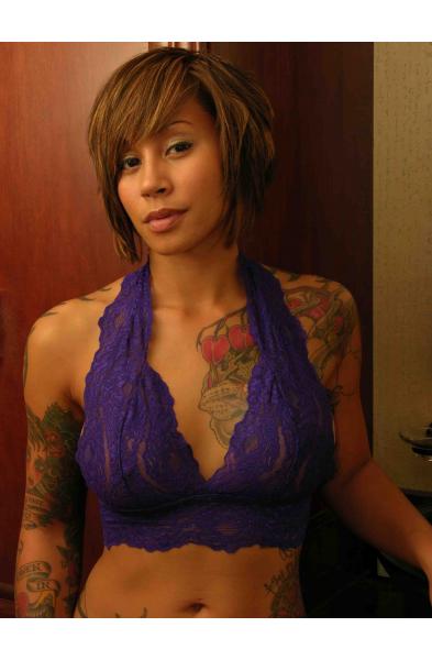 Love in the Morning - Narrow Stretch Lace Low Cut Halter Top