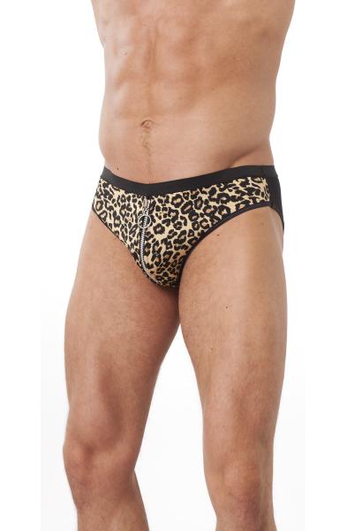 Manimal - Leopard Brief With Zipper