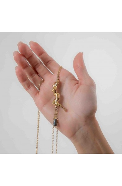 Me! - Gold Necklace with Lovely Nude and Nipple Rings