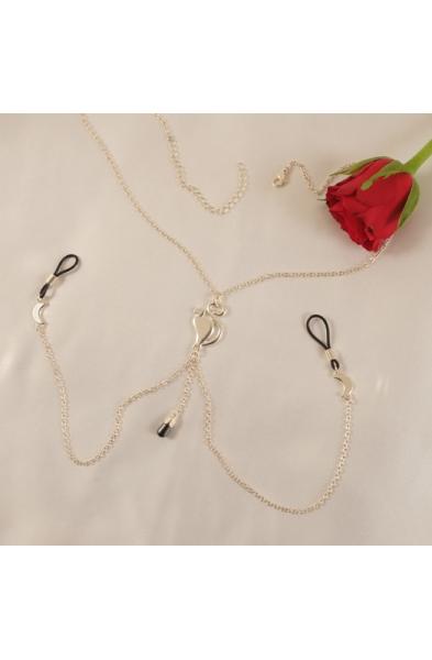 Neithikret - Silver Neck Chain & Nipple Rings