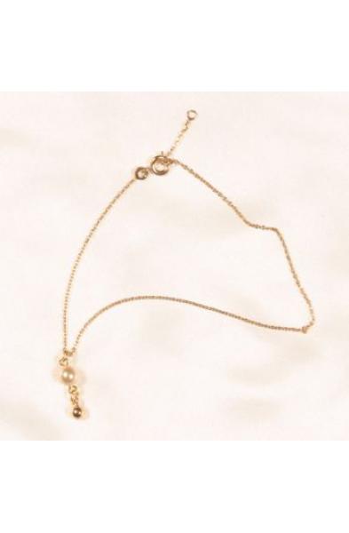 Nekhbet - Gold and Pearl Ankle/Wrist Chain