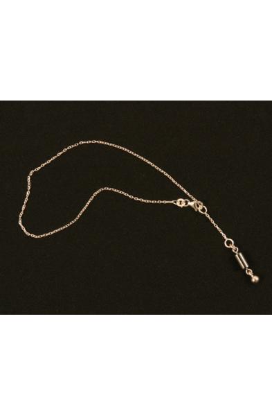 Nephthys - Silver Egyptian Wrist/Ankle Chain With Hematite Pendant