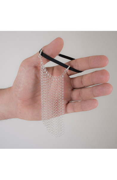 Ninja - Penis Band With Sterling Silver Veil
