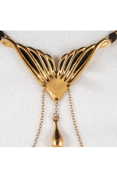 Ondine - Gold Vagina G-String with Mermaid Charm