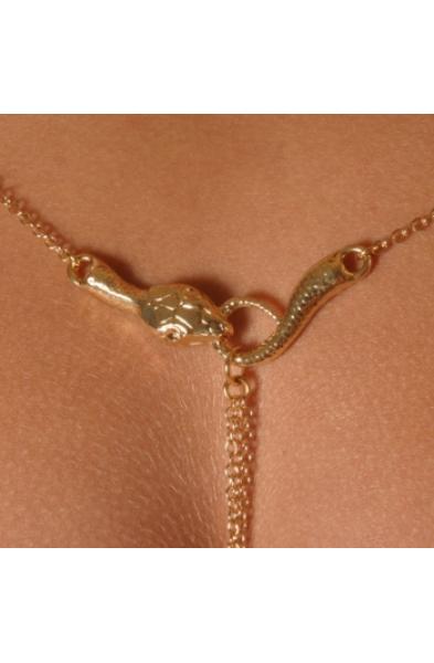 Pakhet - Women's Serpent Waist Chain in Gold