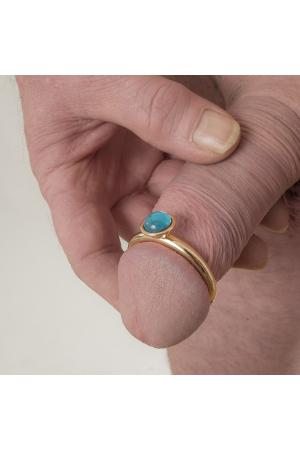Power Player - Men's Gold Penis Band with Jewel