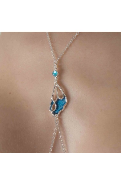 Psyche - Butterfly Wing Necklace With Nipple Rings