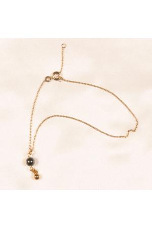 Radharani - Gold and Hematite Ankle/Wrist Chain