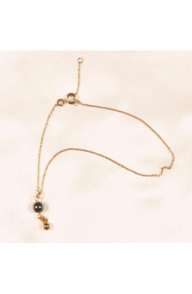 Radharani - Gold and Hematite Ankle/Wrist Chain