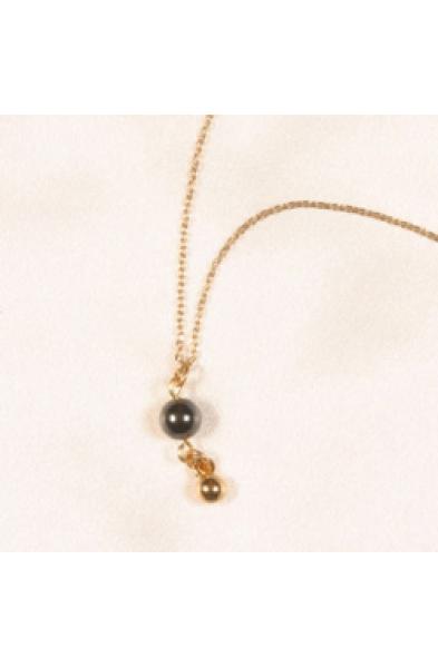 Radharani - Gold and Hematite Ankle/Wrist Chain