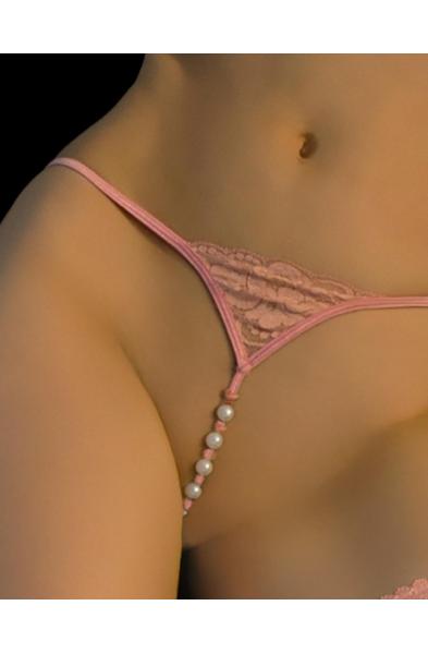 Rock Me - Crotchless Pearl G String Panty