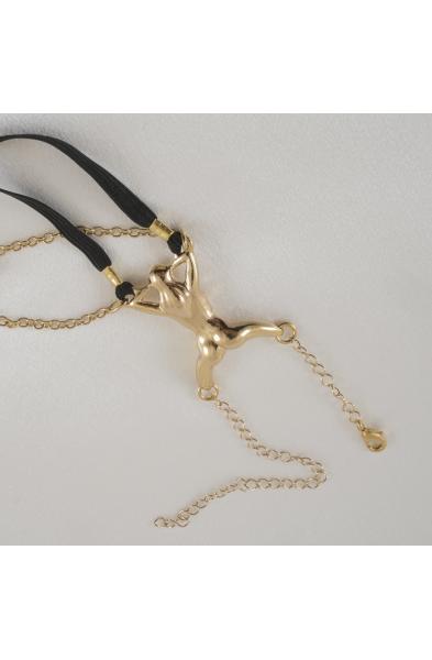Safety Blitz - Men's Gold Woman Shaft Penis Chain