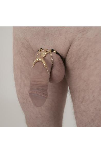 Safety Blitz - Men's Gold Woman Shaft Penis Chain