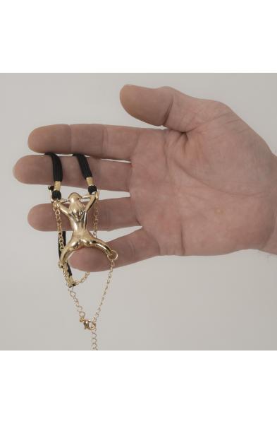 Safety Blitz - Men's Gold Woman Shaft Penis Chain