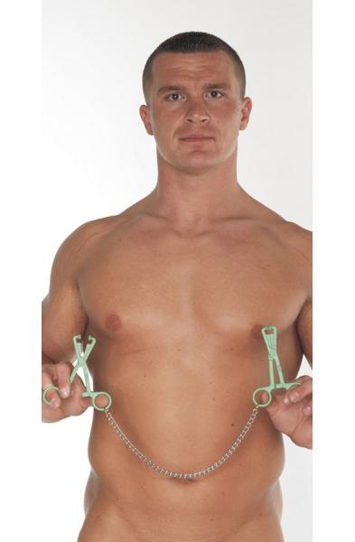 Scissor Style Nipple Clamps With Chain