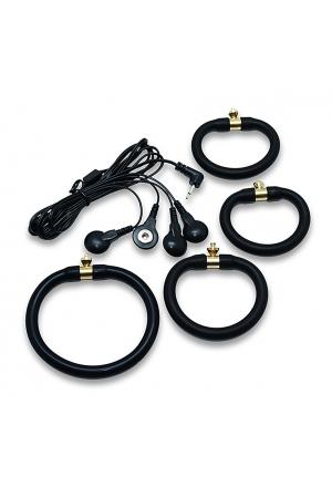 Set of 4 Conductive Electro Sex Rings