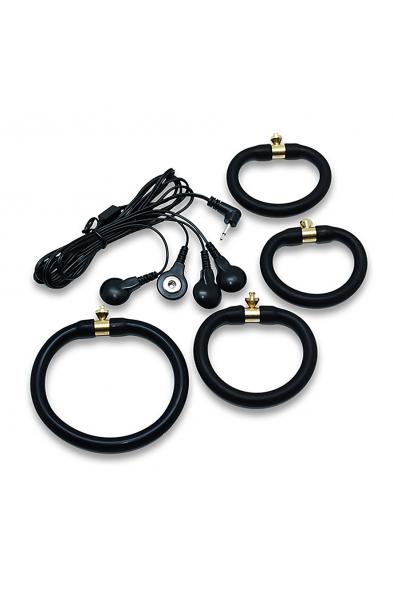 Set of 4 Conductive Electro Sex Rings