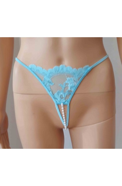Sexy Scholar - Crotchless Pearl G String Panty