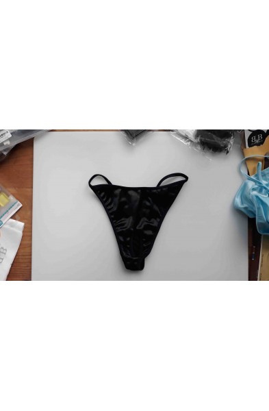 Sexy of Hollywood - Satin Crotchless Thong Panty